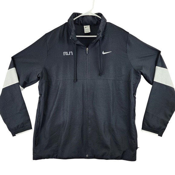 Nike Other - Nike Dri-Fit Running‎ Jacket Full Zip Athletic Track Coat Men's XL Black